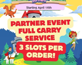 Evento de Parceiros MoGo Conto de Fadas: 3 vagas por pedido com serviço completo de entrega.