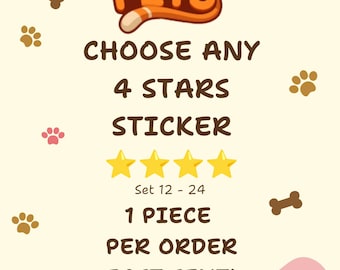 MoGo, escolha qualquer palito de 4 estrelas, 1 unidade por pedido.