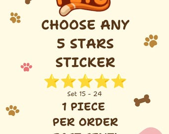 MoGo, escolha qualquer palito de 5 estrelas, 1 unidade por pedido.