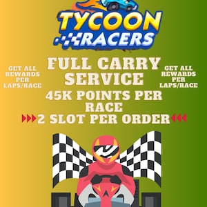 Tycoon Racers/Pod Racers 2Slot 45 mil pontos por corrida (Leia a descrição)