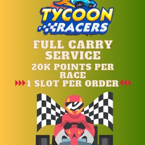 Tycoon Racers/Pod Racers 1Slot 20 mil pontos por corrida (Leia a descrição)