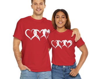 Heart Heart Heart Unisex Heavy Cotton Tee