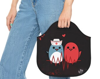 Borsa per il pranzo in neoprene nero Birdie medico