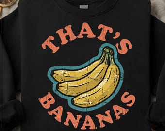 Eso es plátano PNG, diseño divertido de camiseta de plátano, fruta de verano PNG, juego de palabras sobre comida retro plátano PNG
