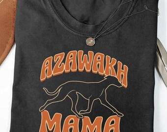 Camiseta Azawakh Mama Retro Outline Dog Mom (Descarga digital)