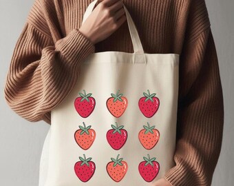 Diseño PNG de sublimación con estampado de fresas, estampado repetitivo de frutas de verano (descarga digital)