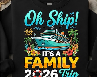 Family Cruise 2026 Trip PNG, Tropical Vacation Ship Graphic (Digital Download)