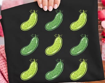 Diseño PNG con estampado de pepinillos, divertido diseño de sublimación con humor sobre comida (descarga digital)