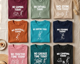 Paquete de figuras de palitos divertidas en formato SVG y PNG / 11 diseños de sublimación con la frase "Hoy no"