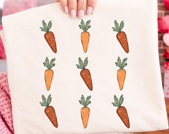 Diseño PNG de estampado de zanahoria para sublimación, patrón repetitivo de verduras de jardín (descarga digital)