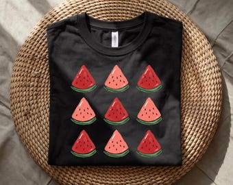Patrón de rebanada de sandía PNG, diseño de sublimación de frutas de verano (descarga digital)