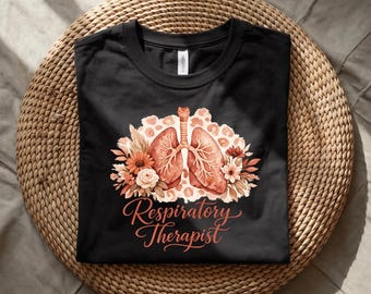 Terapeuta respiratorio con estampado de leopardo estilo bohemio en formato PNG, camiseta con estampado floral (descarga digital)