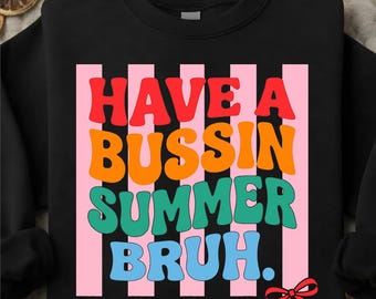 Diseño PNG de Retro Summer Bruh, School's Out para sublimación (descarga digital)