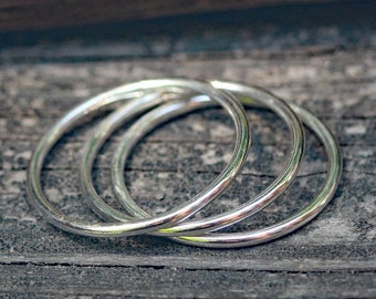 Silver stacking bands / plain silver band / sterling silver rings / gift for her / jewelry sale / simple silver band / stackable rings