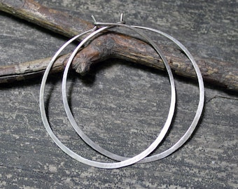 Sterling silver hoop earrings / boho hoops / basic hoops / gift for her / jewelry sale / minimalist earrings / sterling silver earrings