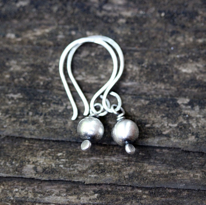 silver dangle earrings simple