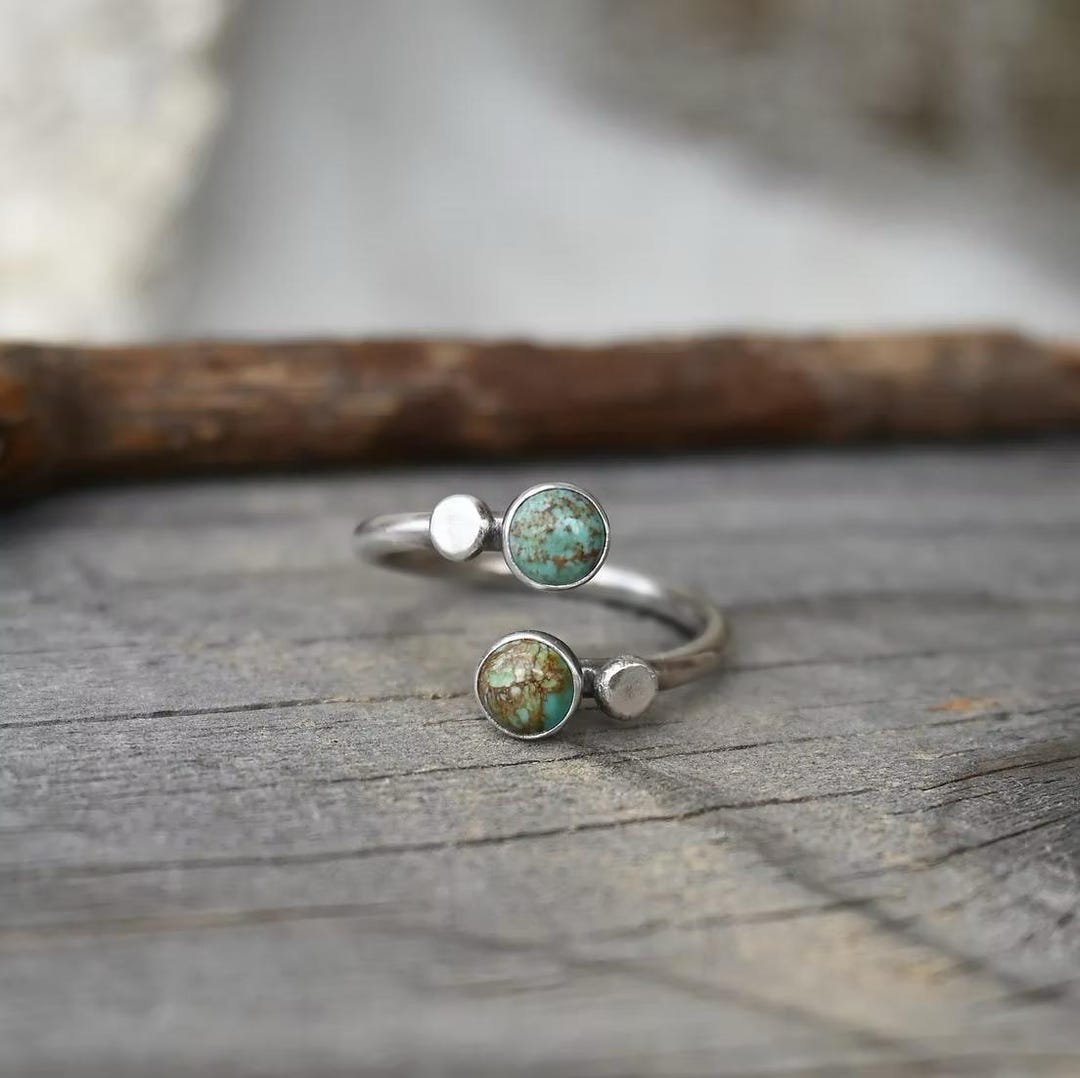SIZE 6-7 Kingman Turquoise Sterling Silver Adjustable Wrap Ring - Etsy