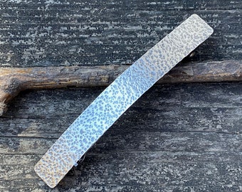 Hammered Sterling Silver Barrette