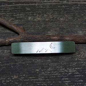 Sterling Silver Mountain Range Barrette: Boho Hair Clip