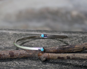 Kingman Turquoise sterlingzilveren wikkelarmband: verstelbare stapelsieraden