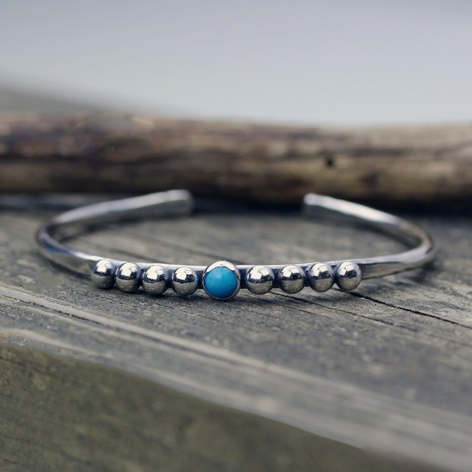 Turquoise Dream Feather Cuff Bracelet