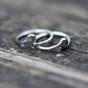 Tiny sterling silver hoop earrings / open hoop earrings / tragus earring / cartilage earring / small hoops / tiny earrings / boho earrings