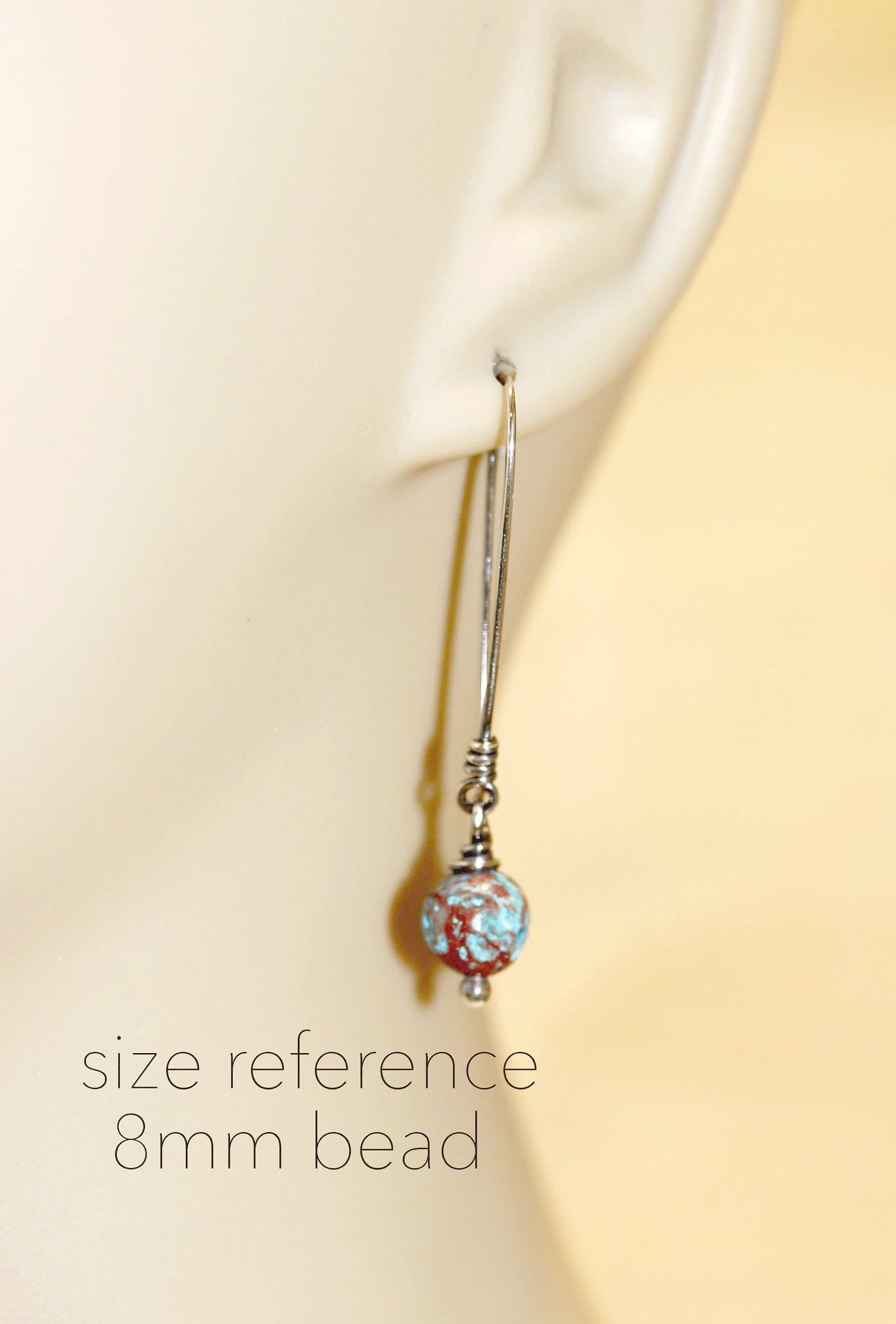 Sterling Silver Ball Dangle Earrings / Long Dangle Earrings / Etsy