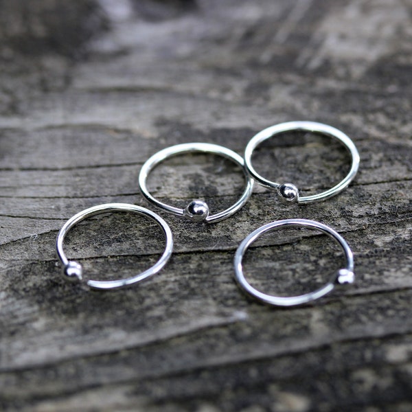 Tiny sterling silver hoops / tiny earrings / gift for her / jewelry sale / small hoops / simple hoops / cartilage hoops / boho hoops