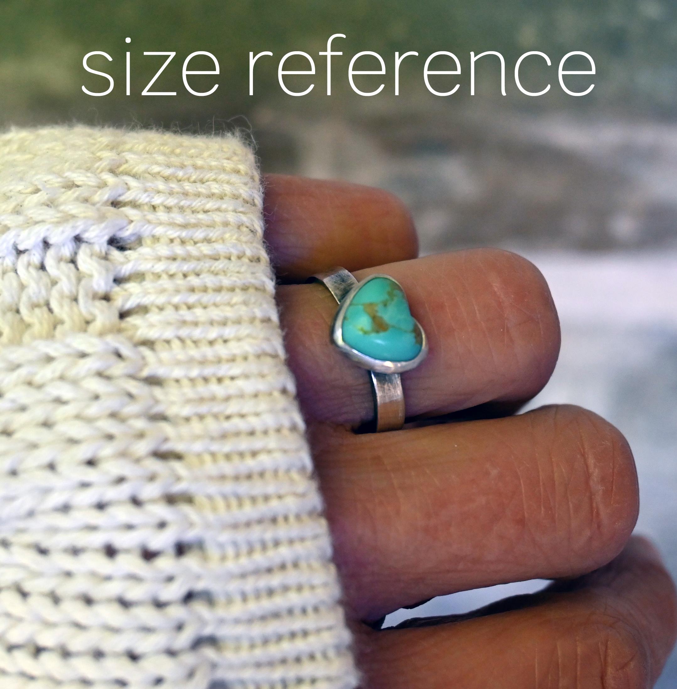 Kingman Turquoise Heart Sterling Silver Ring - Etsy