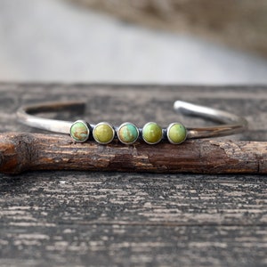 Kingman Türkis Sterling Silber Manschette Armband: Boho Style
