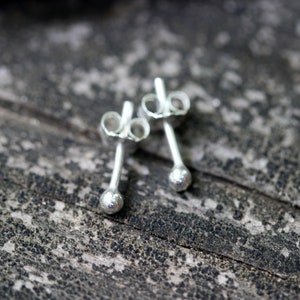 Tiny tiny tiny silver earrings / sterling stud earrings  / cartilage studs / gift for her / jewelry sale / girls earrings