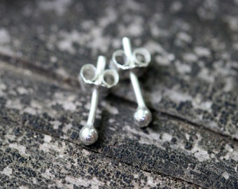 Tiny tiny tiny silver earrings / sterling stud earrings  / cartilage studs / gift for her / jewelry sale / girls earrings
