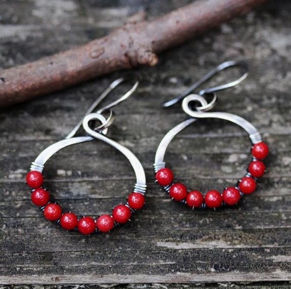 Coral earrings for sale discount