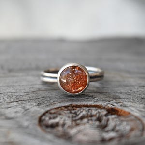 Sunstone Sterling Silver Ring