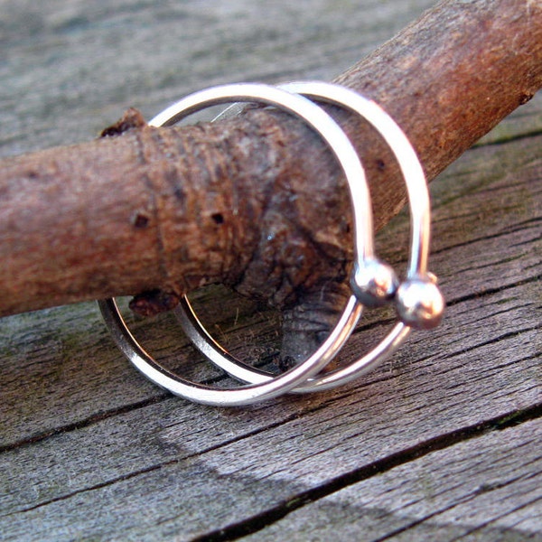 Sterling silver open hoops / half inch hoops / small hoop earrings / gift for her / jewelry sale / simple tiny hoops / minimalist hoops