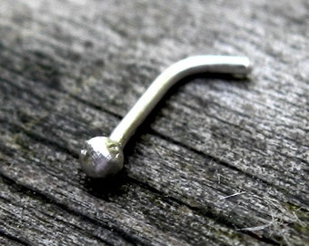 Sterling Silver Nose Stud: 20 Gauge, 2mm Bud