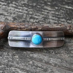 Kingman Türkis Sterling Silber Haarspange: Zierliche Haarspange