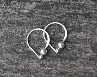 Tiny silver earrings / dainty earrings / gift for her / silver dangle earrings / tiny earrings / jewelry sale / small silver hoops