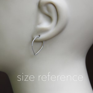 Sterling silver open hoop earrings / simple silver earrings / horse shoe earrings / gift for her / jewelry sale / minimalist earrings image 7