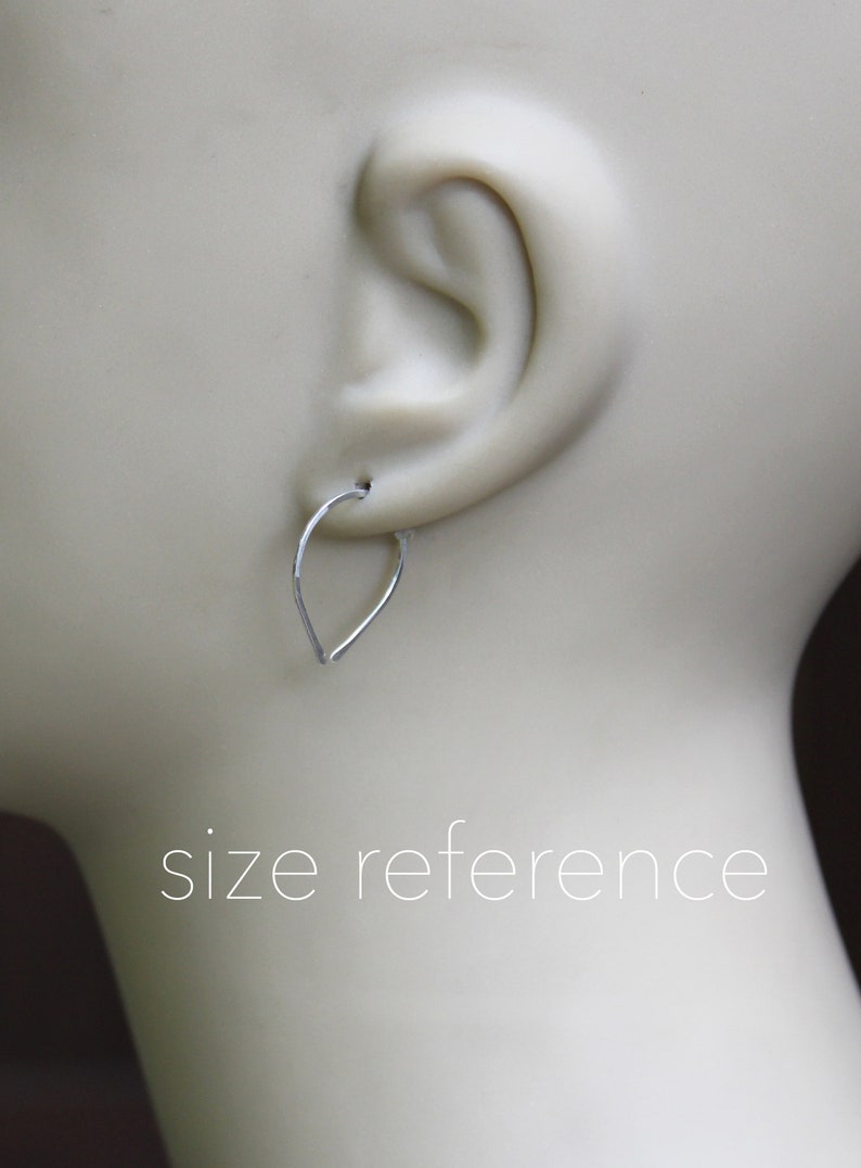 Sterling silver open hoop earrings / simple silver earrings / horse shoe earrings / gift for her / jewelry sale / minimalist earrings image 7