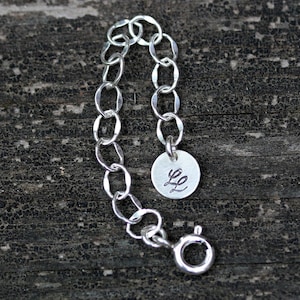 Sterling Silver Necklace Extender: 3.8mm Dapped Cable Chain