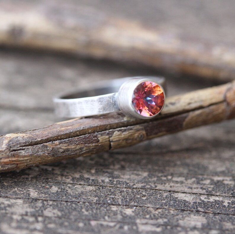 Anastasia topaz ring sterling silver ring gemstone ring gift for her jewelry sale rustic gemstone ring boho ring stackable ring
