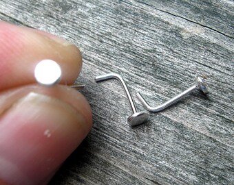Sterling silver flush nose stud / silver nose stud / jewelry sale / 3mm nose stud / simple nose stud / 20 gauge nose stud / flush stud