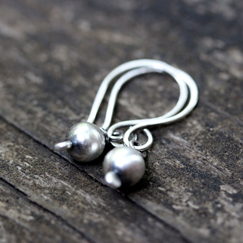 silver dangle earrings simple