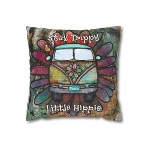 Trippy Hippie Throw Pillow COVER