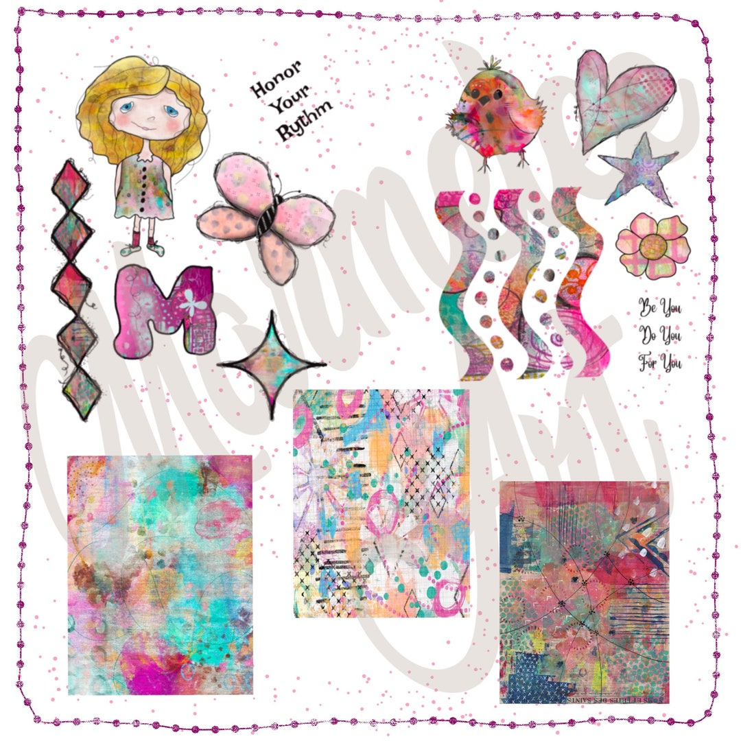 Maisie May. Digital Collage Images and Papers for Art Journal, Crafts ...