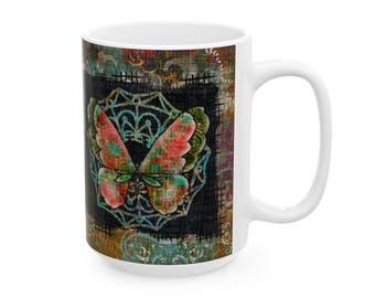 Bohemian Mood Ceramic Mug, 15oz
