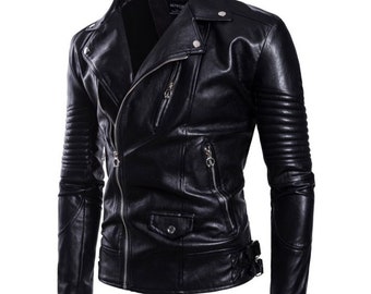 Men's 100% Genuine Leather Jacket Full Stylish Jacket Zipper Men's Black Jacket