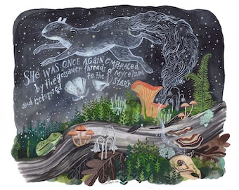 Ghost Squirrel - 11 x 14 inch Giclée Print