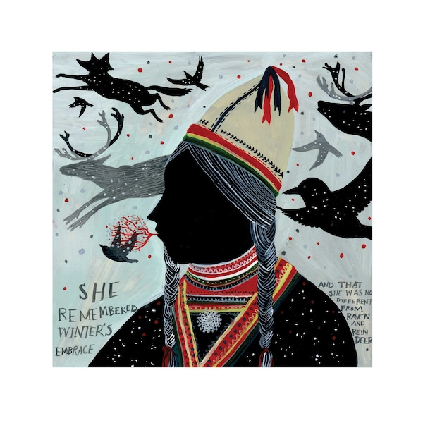 Sami Girl - 9 x9 inch Archival Inkjet (Giclée) Print